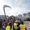 Am Politischen Aschermittwoch in Biberach demonstrierten nach Angaben der Polizei etwa 1000 Menschen – darunter Landwirte und Handwerker. 