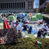 An der Columbia University in New York haben pro-palästinensische Demonstranten ein Zeltlager errichtet.