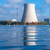 Blick auf das Kernkraftwerk Isar 2.