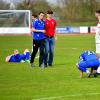 Der TSV Bobingen am Boden. In Olching gab es eine Klatsche, da dürften sich die Kicker von der Singold ähnlich gefühlt haben, wie hier nach dem bitteren Unentschieden gegen Aufkirchen. 