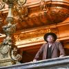 Der Schauspieler Ben Becker steht bei einem Pressetermin der Premieren-Tournee „Todesduell“ im Berliner Dom.