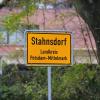 Das Ortseingangsschild von Stahnsdorf im Landkreis Potsdam-Mittelmark.