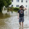 Andauernder Regen sorgte im Juni auch für Hochwasser in der Zusamstraße.