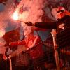 Bayern-Fans zündeten Pyrotechnik während der Champions League Spiele.
