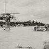 Hochwasser 1910: Die hölzerne Lechbrücke bei Gersthofen ist zerstört.