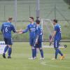 Michael Eibel (Mitte) markierte den 2:0-Endstand per Elfmeter für den VfL Ecknach bei der SSV Glött.