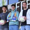 Drei Neue für den FC Pipinsried: (von links) Benjamin Krist, Antonio Mlakic und Florian Gebert.