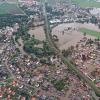 Dieses vom Deutschen Zentrum für Luft- und Raumfahrt (DLR) zur Verfügung gestellte Foto zeigt die Hochwasserlage am 3. Juni 2024 in Offingen bei Günzburg.
