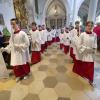 Die Fronleichnamsprozession konnte heuer nicht durch Landsberg ziehen und wurde in kleiner Form in der Kirche abgehalten.