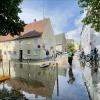 Das Hochwasser hat im Juni im Landkreis Neu-Ulm viel Schaden angerichtet, wie hier in Weißenhorn.