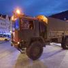 Aus Mindelheim kam dieser Lkw mit Signalhorn nach Landsberg, um zu demonstrieren.