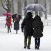 Der Deutsche Wetterdienst erwartet am Wochenende Schnee in Bayern.