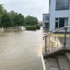 Der Schulhof in Monheim wurde geflutet.