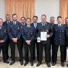 Eine Ehrung gab es bei der Fristinger Feuerwehr: (von links) Dietmar Reile, Michael Ahle, Markus Pfeifer, Florian Kitzinger, Helmut Link, Matthias Mesch, 
Frank Kunz, der geehrte Thomas Sager, Johann Graf, Martin Sager, Markus Hörbrand und Daniel Hitzler.