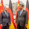 Bundeskanzler Olaf Scholz wird von dem chinesischen Staatspräsidenten Xi Jinping im Staatsgästehaus empfangen.