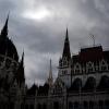 Blick auf das ungarische Parlamentsgebäude in Budapest.