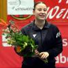 Blumen für die Europameisterin. Veronika Matiunina holte den Titel bei der U19 und debütierte in der Nationalmannschaft der Ukraine.