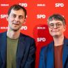 Martin Hikel und Nicola Böcker-Giannini, das neu gewählte Führungsduo der Berliner SPD.