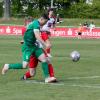 Der TSV Nördlingen ließ gegen den 1. FC Sonthofen zwei Punkte liegen (mit Mirko Puscher, in Grün). 