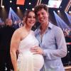 Die schwangere Profitänzerin Renata Lusin und ihr Mann Valentin Lusin Ende Februar in der RTL-Tanzshow „Let's Dance“.