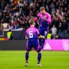 Deutschlands Maximilian Mittelstädt (r) jubelt nach seinem Tor zum 1:1 mit Deutschlands Joshua Kimmich (l).