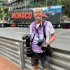 Augsburger Fotograf Christian Kolbert an der Strecke beim F1-Rennen in Monte Carlo.