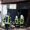 Das Feuer war vermutlich in der Scheune des Bauernhofs ausgebrochen.