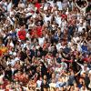 Ungeachtet aller Corona-Warnungen verfolgten über 60.000 Zuschauer das englische Halbfinale im Wembley-Stadion.