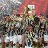 Die Spieler von Juventus Turin feiern: Juventus Turin hat zum 15. Mal den italienischen Fußball-Pokal gewonnen.