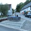 Der Brunnenplatz an der Kreuzung zwischen Schlossweg und Kirchberg in Osterberg nimmt bereits konkrete Formen an.