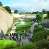 So könnte der Graben bei der Wilhelmsburg im Ausstellungsjahr 2030 auch in Ulm bei der Landesgartenschau ausschauen könnte. Das Foto zeigt aber einen floralen Bereich auf der Bundesgartenschau 2021 in Erfurt..