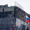 Blick auf die Crocus City Hall im Nordwesten Moskaus nach dem Terroranschlag. Mindestens 139 Menschen wurden getötet, rund 200 weitere verletzt.