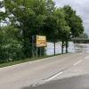 Zufahrt nach Auchsesheim bei Hochwasser
Überflutete Überführung bei Auchsesheim
