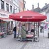 Die Buchhandlung Osiander befindet sich aktuell auf der Ostseite des Landsberger Hauptplatzes. 