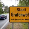 "Stadt Grafenwöhr" steht auf einem Ortsschild.