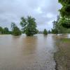 Eindrücke vom Hochwasser in Fischach.