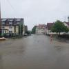 Bereits am Samstagmittag stand die Hauptstraße in Altomünster unter Wasser.