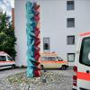 Wie bereits bei der Evakuierung am Sonntag koordinierte das Bayerische Rote Kreuz auch am Dienstagnachmittag die Rückverlegung der Patientinnen und Patienten. 
