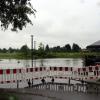 Bei Ihle Bakers ist die Terrasse überflutet und abgesperrt.