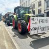 Tausende Landwirte protestierten gegen die Agrarpolitik der Europäischen Union.
