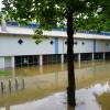 Die Kellerräume und Garagen am Brandl stehen Sonntagnachmittag bereits unter Wasser. 