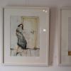 Von Ursula Allgäuer stammen diese beiden Bilder in der Ausstellung des Kunstvereins Aichach: "Die Frau an der Tür" (links) und "Perspektivwechsel".