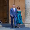 Spaniens Regierungschef Pedro Sánchez zusammen mit seiner Ehefrau Begona Gomez beim Gipfeltreffen der Europäischen Politischen Gemeinschaft in der Alhambra in Granada.