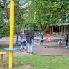 50 Jahre Kindergarten Heilig Geist: Die Grünanlage lädt zum Spielen ein. 