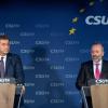 Markus Söder (l), CSU-Vorsitzender, und Manfred Weber, Vorsitzender der Europäischen Volkspartei.
