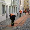 Ein Müllfahrzeug verursacht riesige Ölspur durch die Altstadt! Berufsfeuerwehr und Polizei hatten allerhand zu tun!