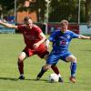 Das Derby zwischen der SG Alerheim (in Blau: Stefan Engel) und der SpVgg Deiningen (in Rot: Michael Jais) ist mit einem 4:2 für Alerheim ausgegangen, was die Abstiegssorgen in Deiningen vergrößert.