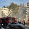 Das zerstörte Gebäude auf dem Gelände der iranischen Botschaft in Damaskus.