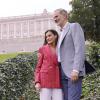 Beliebtes Königspaar: Felipe und Letizia im Park des Palacio Real, des königlichen Schlosses, in der spanischen Hauptstadt Madrid.
