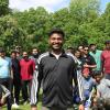Binesh Kumar Chinnari lebt seit fünf Jahren in München. Mit seiner "Cricket-Famile" spielt er jede Woche im Englischen Garten eine Runde des Sports. 
